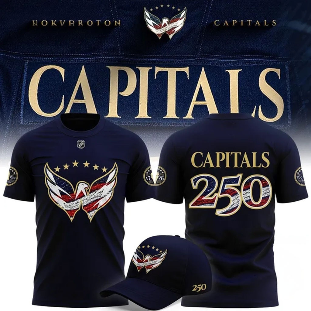 Washington Capitals Celebrating 250th Anniversary Of America Shirt Capitals Merch Dad Gifts