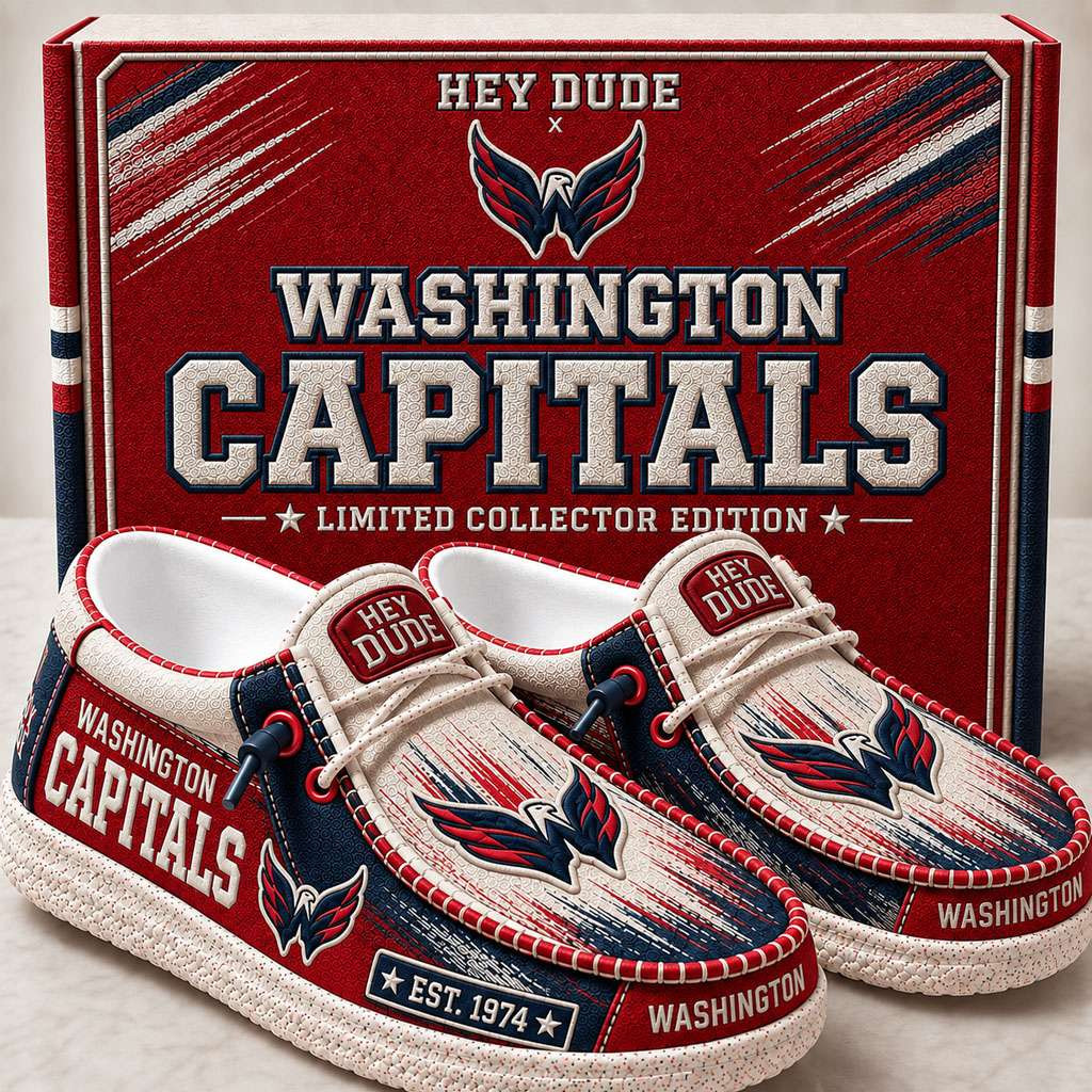 Washington Capitals Merch Est 1974 Washington Slip-On Loafers Gift Ideas For Hockey Fans