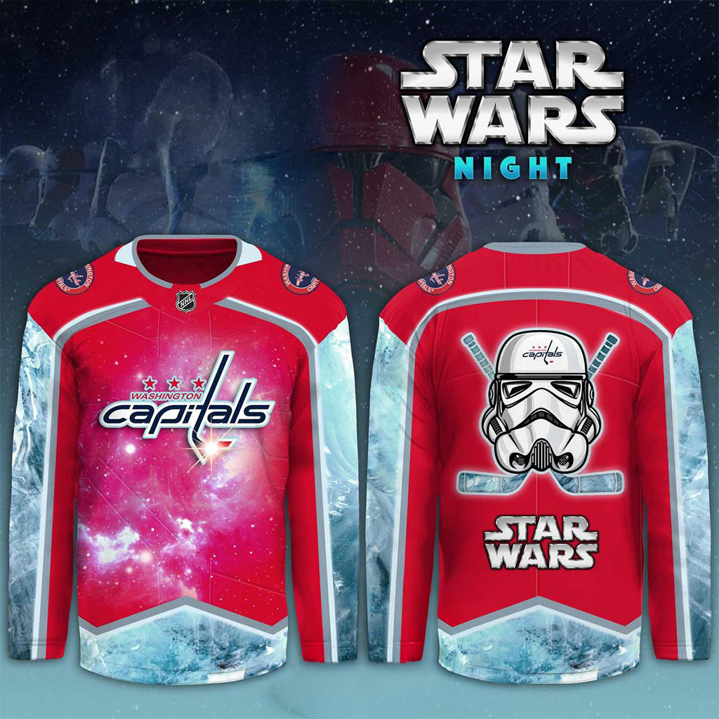 Washington Capitals Star Wars Night 2026 X-mas Dark Side Hockey Jersey Capitals Merch Fan Gear