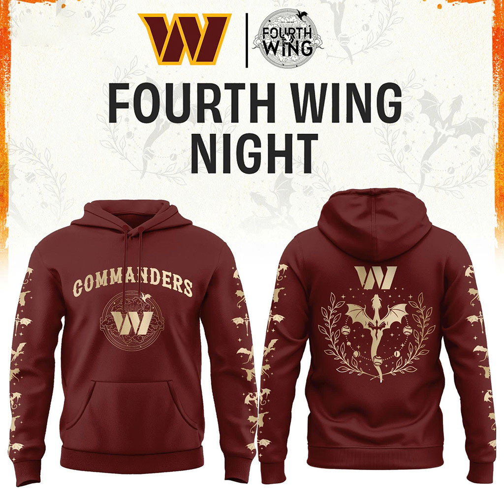 Washington Commanders Dragon Wing Fantasy Night 2026 Hoodie Commanders Merch Football Fan Gifts