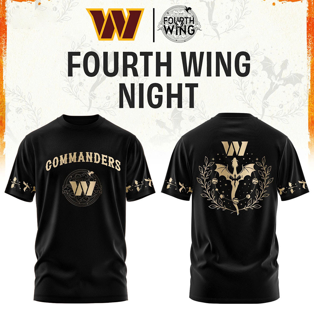 Washington Commanders Dragon Wing Fantasy Night 2026 T-Shirt Commanders Merch Fan Gear Black