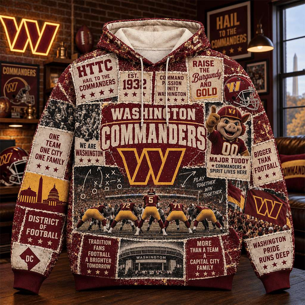 Washington Commanders Hoodie Hail To The Commanders Merch American Football Fan Gifts