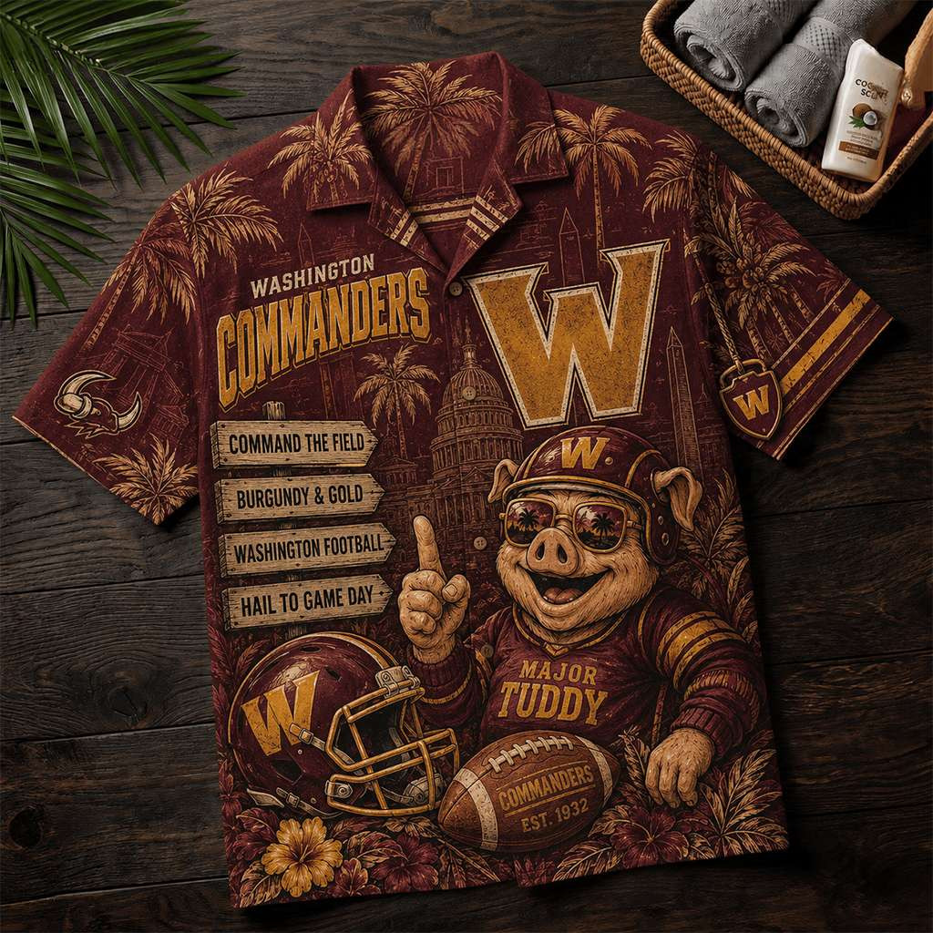 Washington Commanders Merch Command The Field Hawaiian Shirt Hail To Game Day Attire Gifts