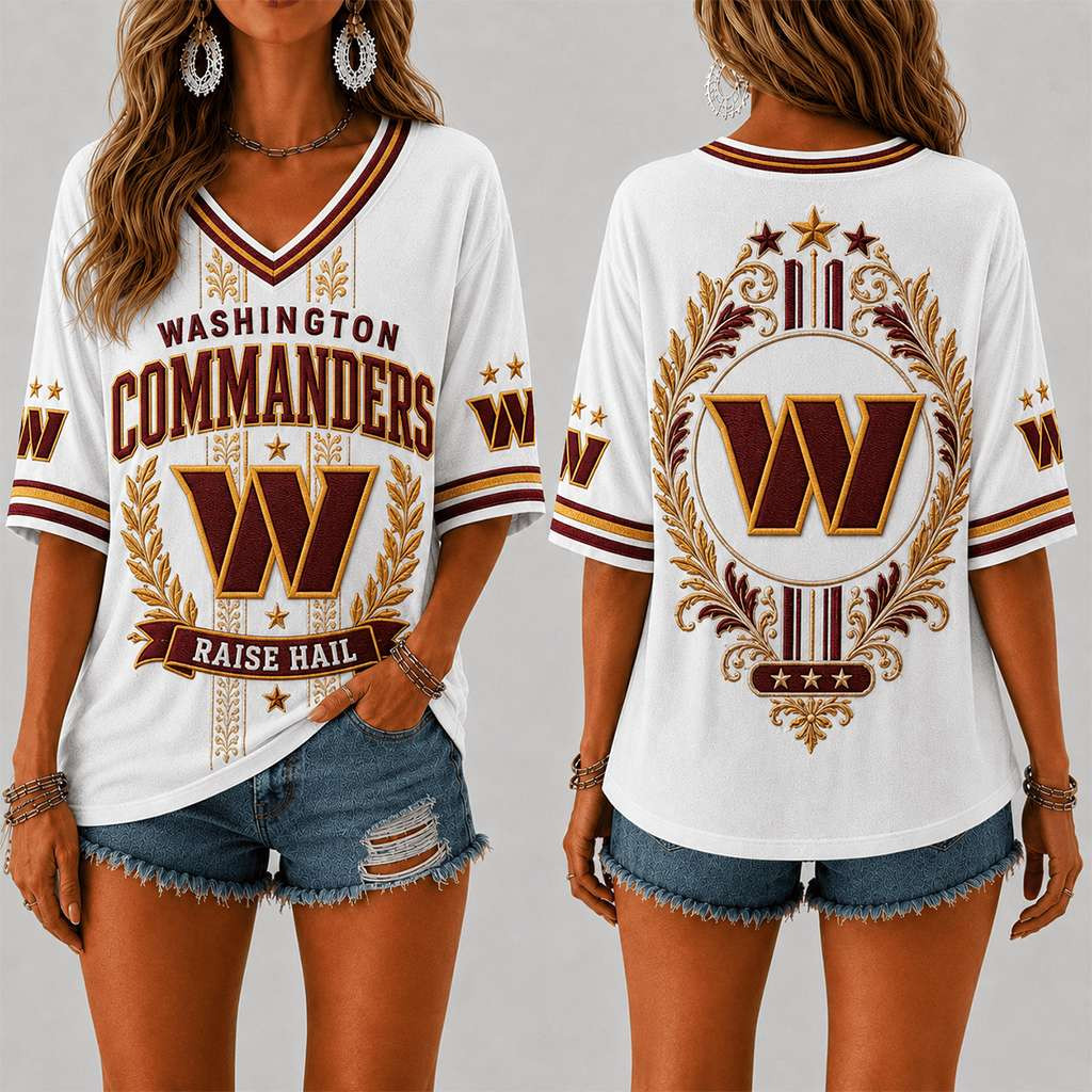 Washington Commanders Raise Hail V-Neck Shirt Commanders Merch Football Fan Birthday Gift