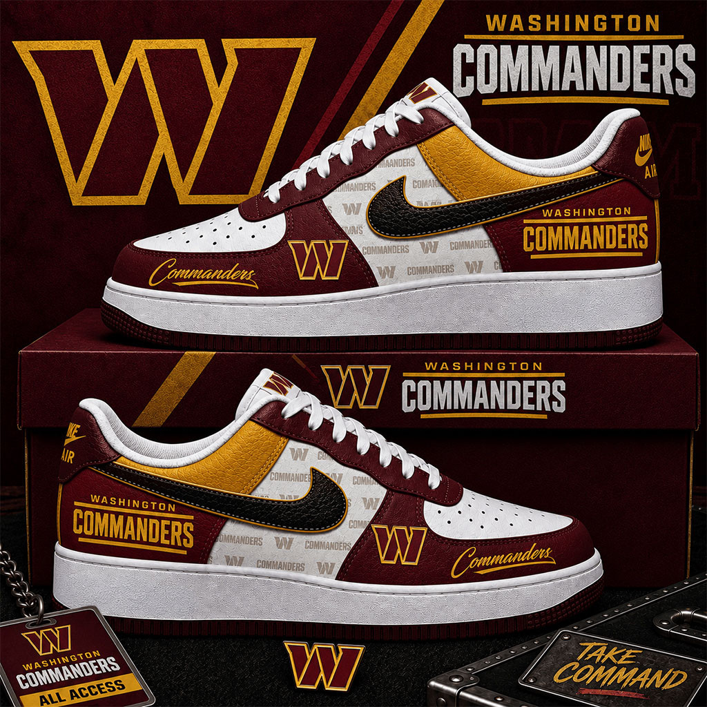 Washington Commanders Sneakers Take Command Shoes Commanders Merch Football Themed Gifts