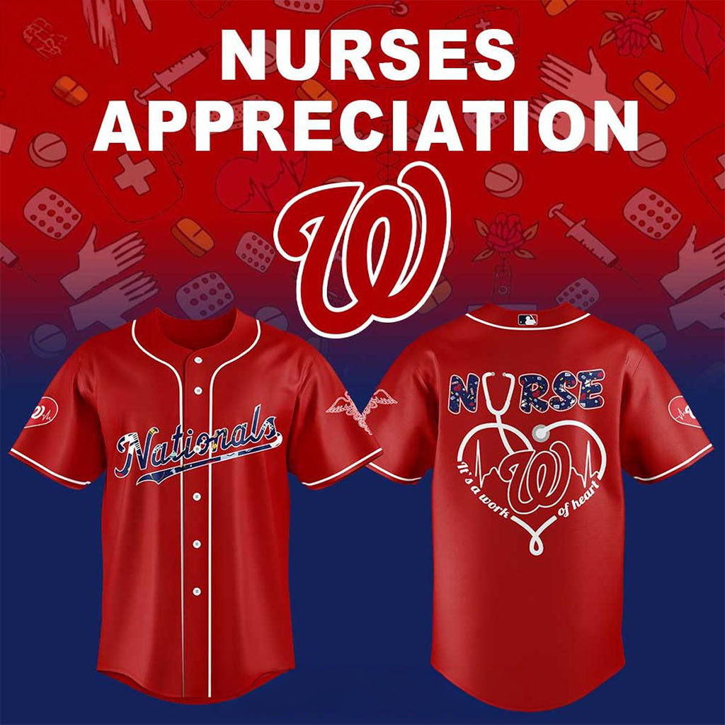 Washington Nationals 2026 x Nurse Night Appreciation Baseball Jersey Nationals Merch Fan Gifts Washington Nationals 2026 x Nurse Night Appreciation Baseball Jersey Nationals Merch Fan Gifts