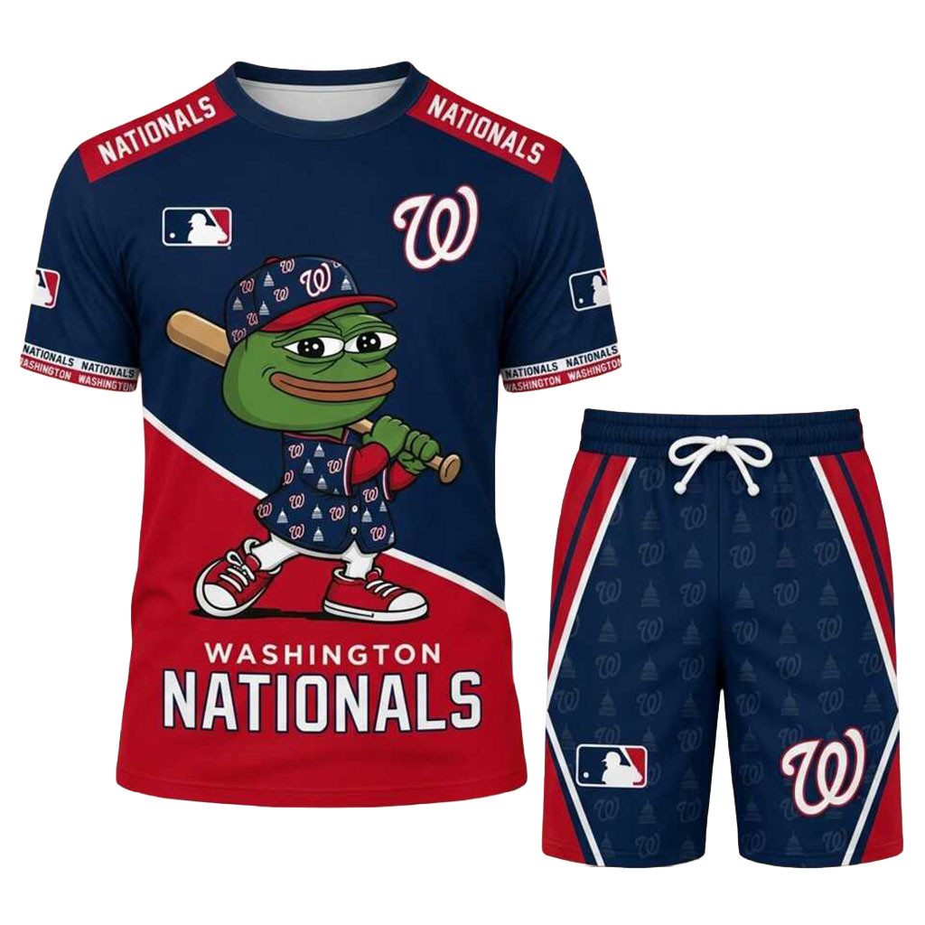 Washington Nationals Pepe The Frog Shirt And Shorts Set Washington Nationals Merch Fan Gifts Washington Nationals Pepe The Frog Shirt And Shorts Set Washington Nationals Merch Fan Gifts