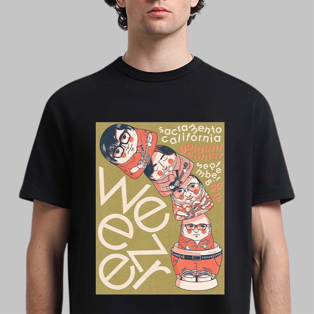 Weezer Sacramento California Event Poster 2026 T-Shirt Weezer Merch Gift For Music Lovers