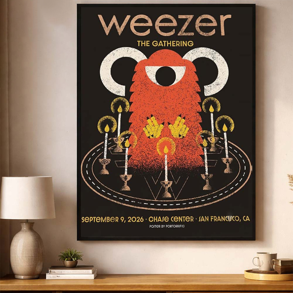 Weezer The Gathering Tour 2026 San Francisco CA Venue Poster Weezer Merch Rock Band Fan Gifts