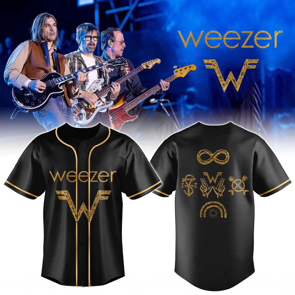 Weezer The Gathering World Tour Baseball Jersey Weezer Merch Alternative Rock Band Fan Gift