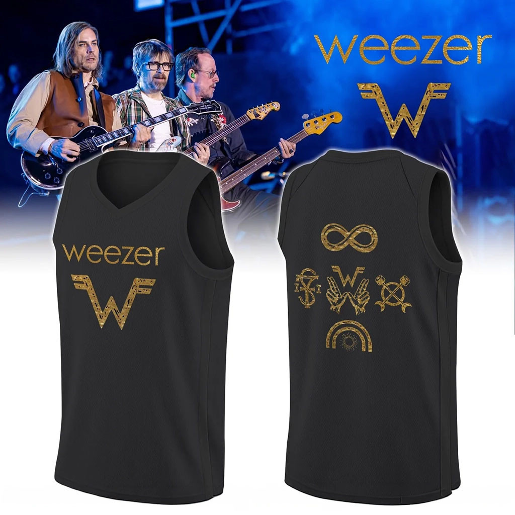 Weezer The Gathering World Tour Basketball Jersey Weezer Merch Rock Band Fan Gift
