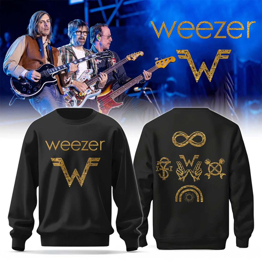 Weezer The Gathering World Tour Sweatshirt Black Weezer Merch Alternative Rock Fan Gift