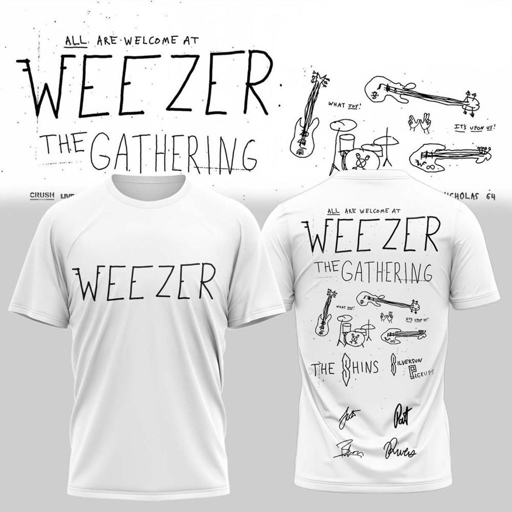 Weezer The Gathering World Wide Tour 2026 Shirt Weezer Merch Cool Gifts For Music Lovers