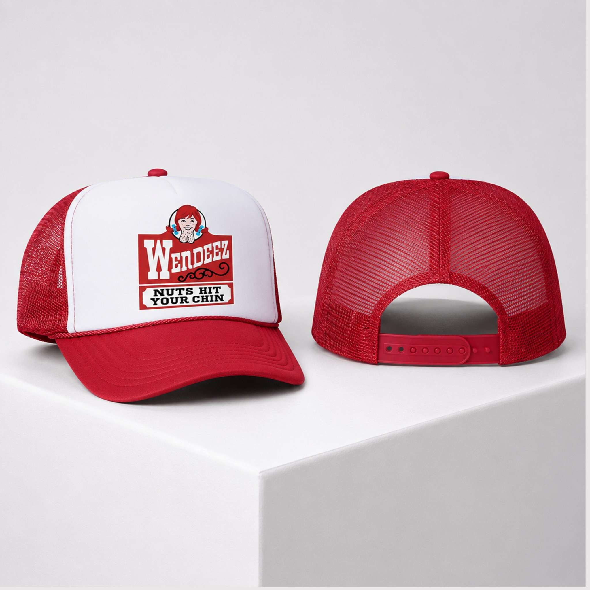 Wendeez Nuts Hit Your Chin 2026 Trucker Hat Funny Adult Meme Cap Gift For Men Women