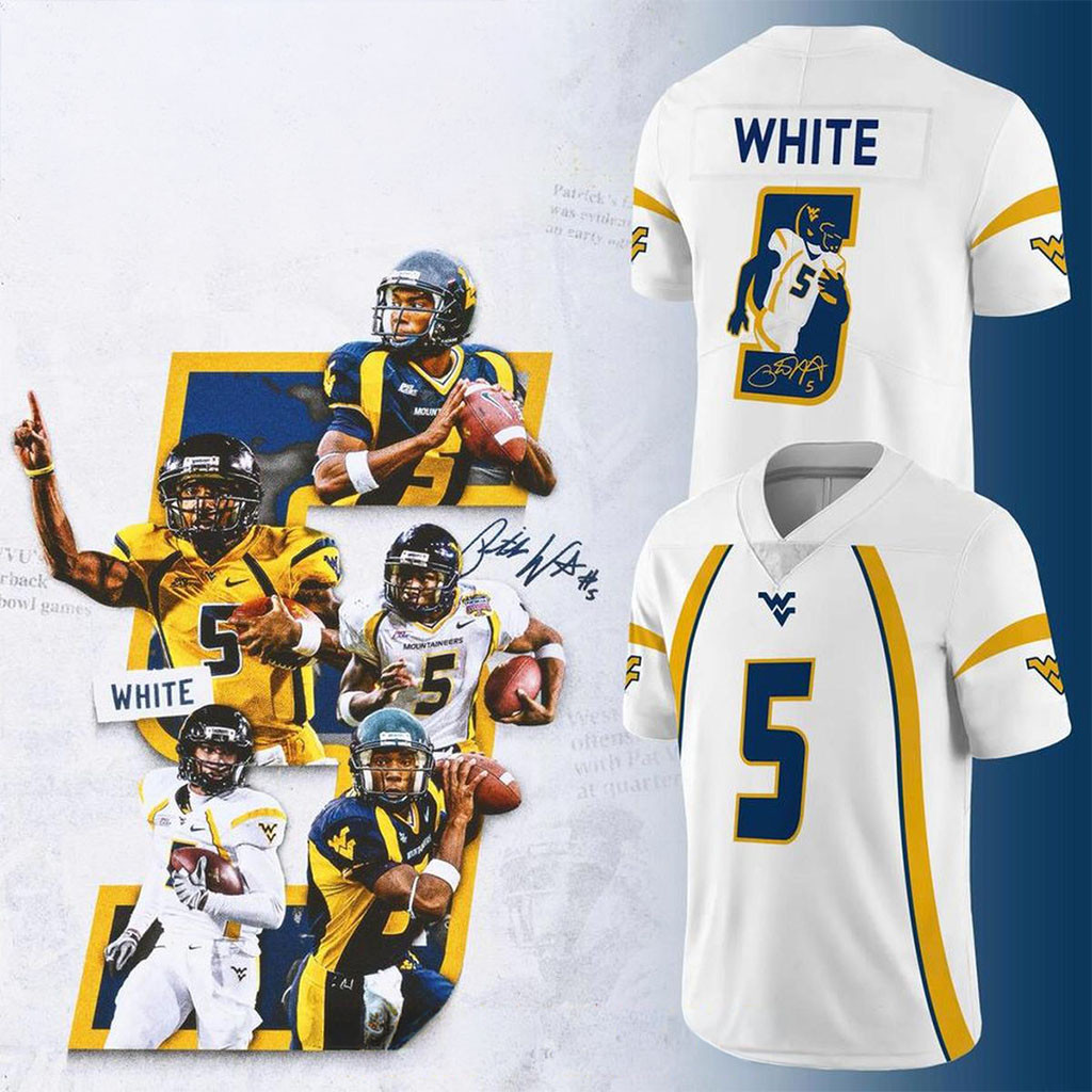 West Virginia Mountaineers Pat White 2026 Football Jersey Mountaineers Merch Gifts For Fan