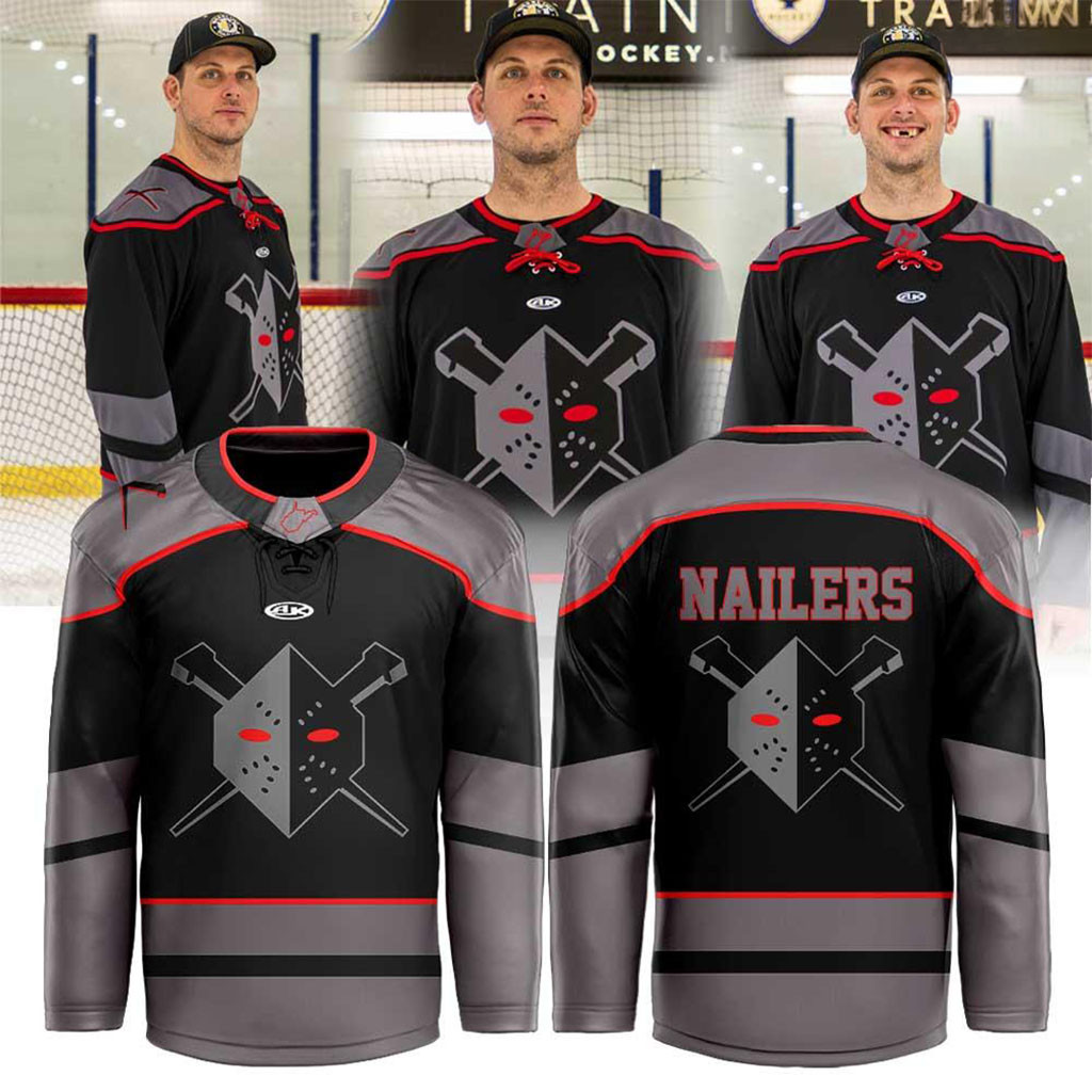 Wheeling Nailers ECHL Ice Hockey Mask Alternate 2026 Hockey Jersey Wheeling Nailers Merch Gifts Wheeling Nailers ECHL Ice Hockey Mask Alternate 2026 Hockey Jersey Wheeling Nailers Merch Gifts