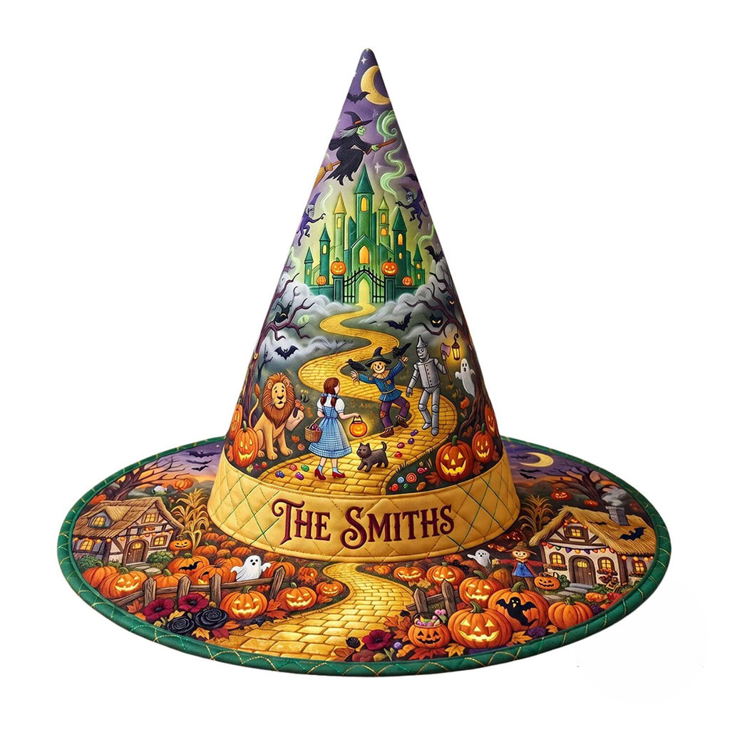 Whimsical Halloween 2026 Quilt Witch Hat Holiday Home Decor Gift For Halloween