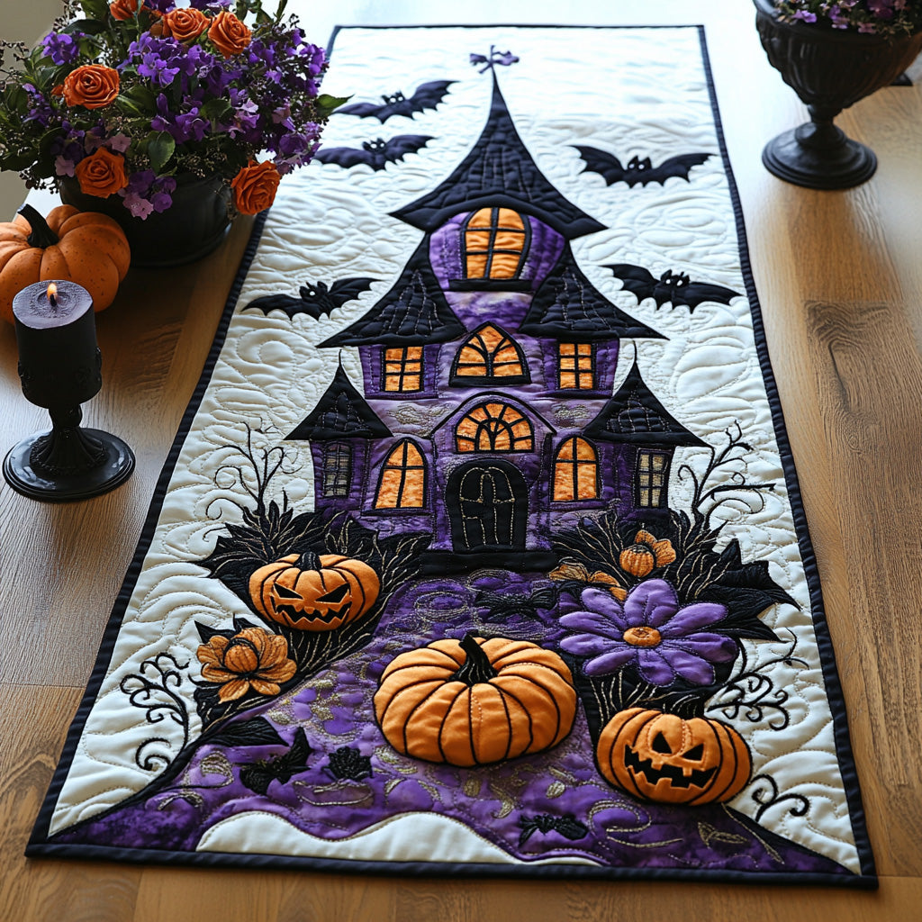 Whisper Manor Quilted Table Runner Fall Table Cover Halloween Present Ideas Whisper Manor Quilted Table Runner Fall Table Cover Halloween Present Ideas