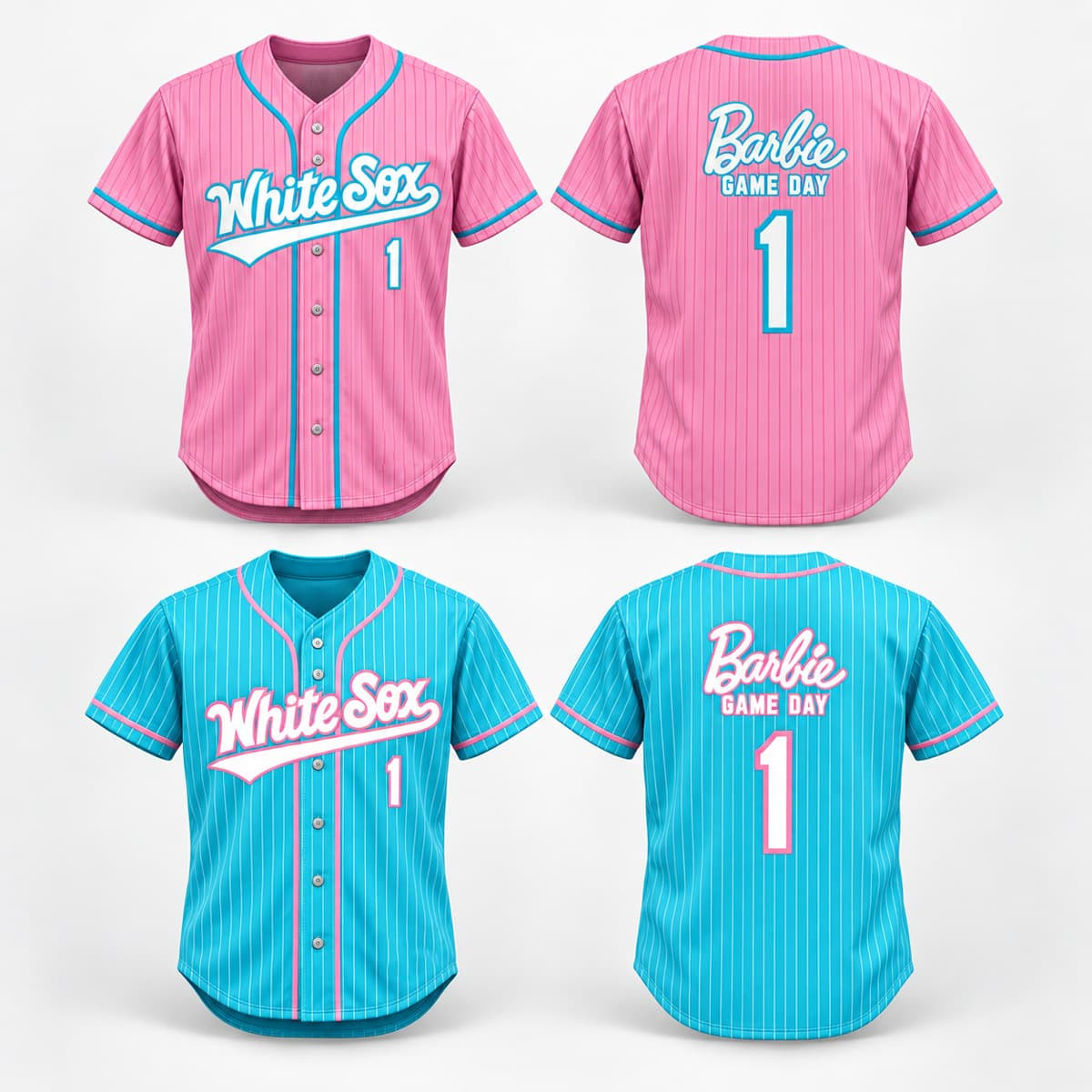 White Sox Barbie Game Day Jersey 2026 Chicago White Sox Merch Gifts For Baseball Fans