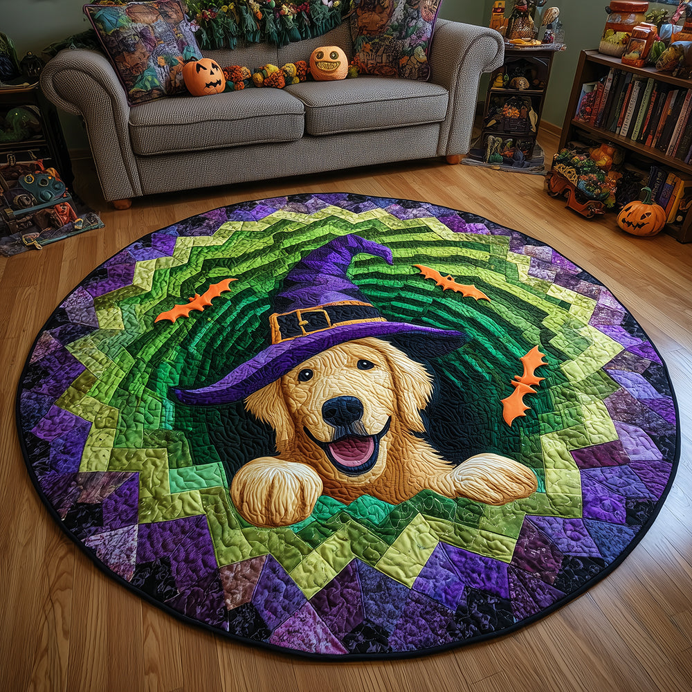 Wicked Retriever Quilted Round Mat Indoor Decorations For Halloween Presents For New House