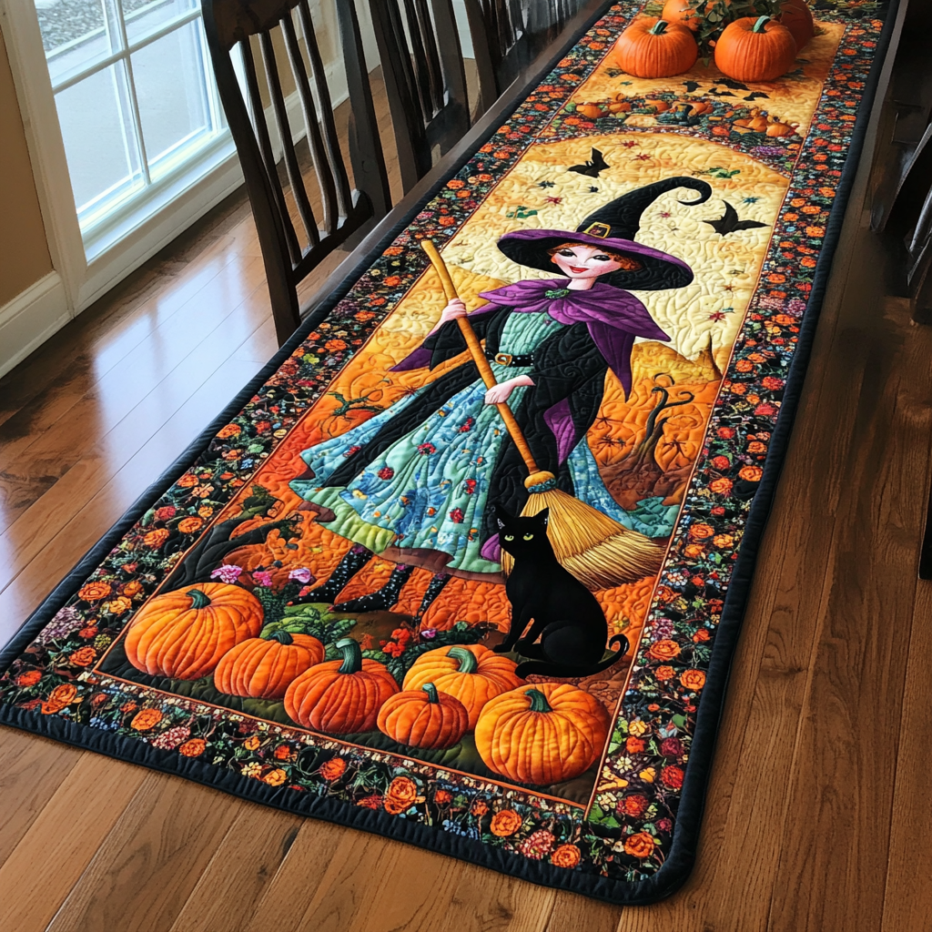 Wicked Witch Halloween Quilted Table Runner Dining Table Decor Ideas Best Halloween Gifts