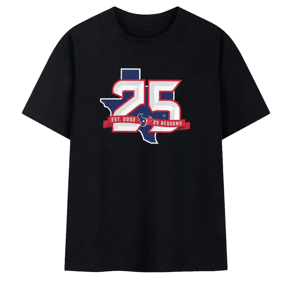 Will Anderson Jr 51 Houston Texans 25th Season T-Shirt Houston Texans Merch Fans Gifts