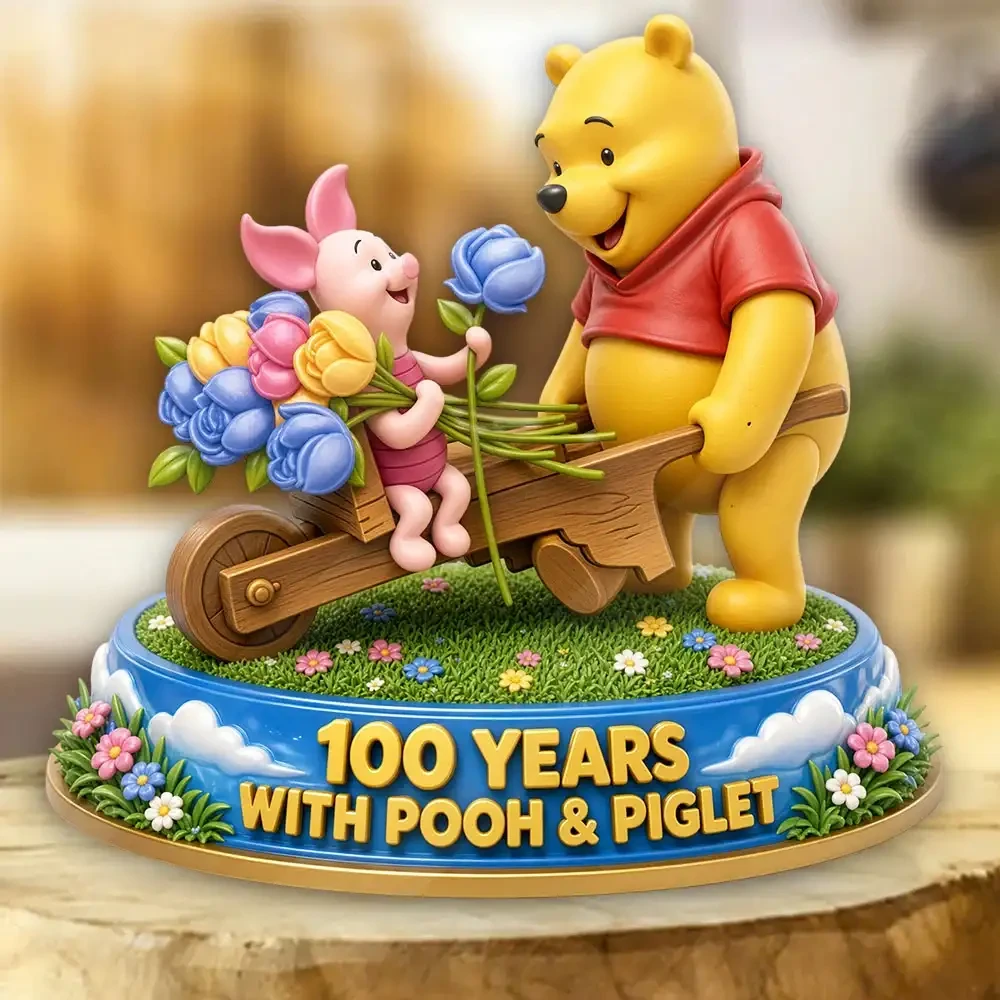 Winnie-the-Pooh 100 Years With Pooh And Piglet Acrylic Plaque Winnie-the-Pooh Merch Decor