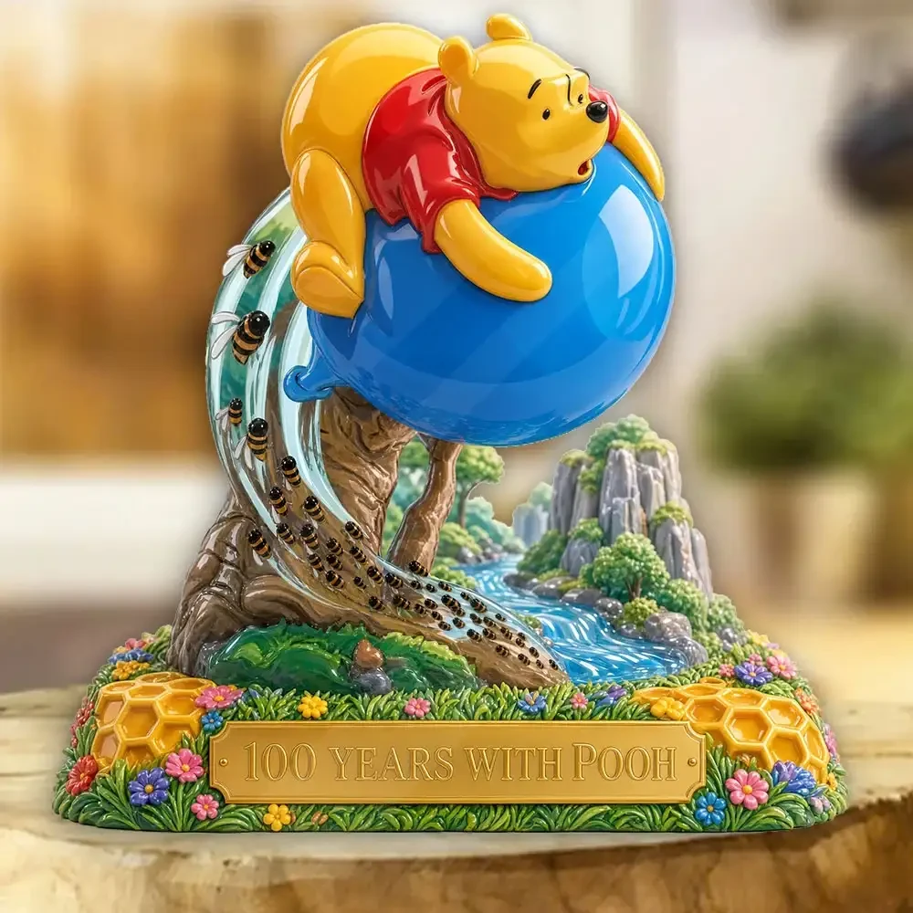 Winnie-the-Pooh 100th Anniversary Acrylic Plaque Winnie The Pooh Merch 100 Years Of Friendship Keepsake Gift