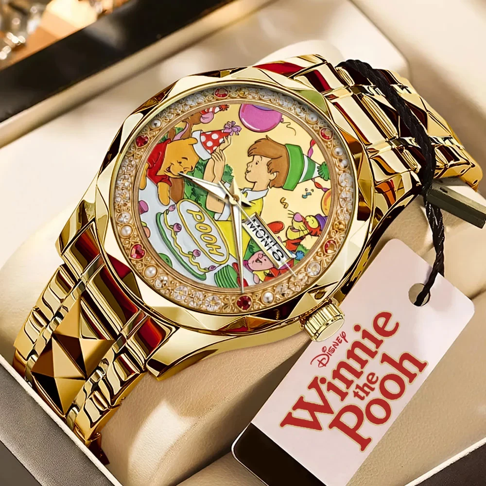 Winnie The Pooh 100th Anniversary Alloy Luxury Quartz Watch Cute Gift For Cartoon Lovers Winnie The Pooh 100th Anniversary Alloy Luxury Quartz Watch Cute Gift For Cartoon Lovers
