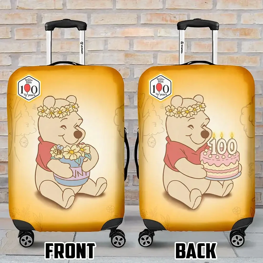 Winnie-the-Pooh 100th Anniversary Luggage Cover Winnie The Pooh Merch Cartoon Lover Travel Gift Winnie-the-Pooh 100th Anniversary Luggage Cover Winnie The Pooh Merch Cartoon Lover Travel Gift