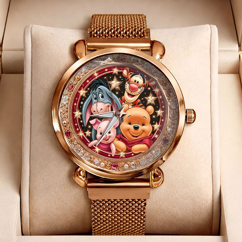 Winnie The Pooh And Friends Alloy Luxury Quartz Watch Winnie The Pooh Merch Gift For Besties