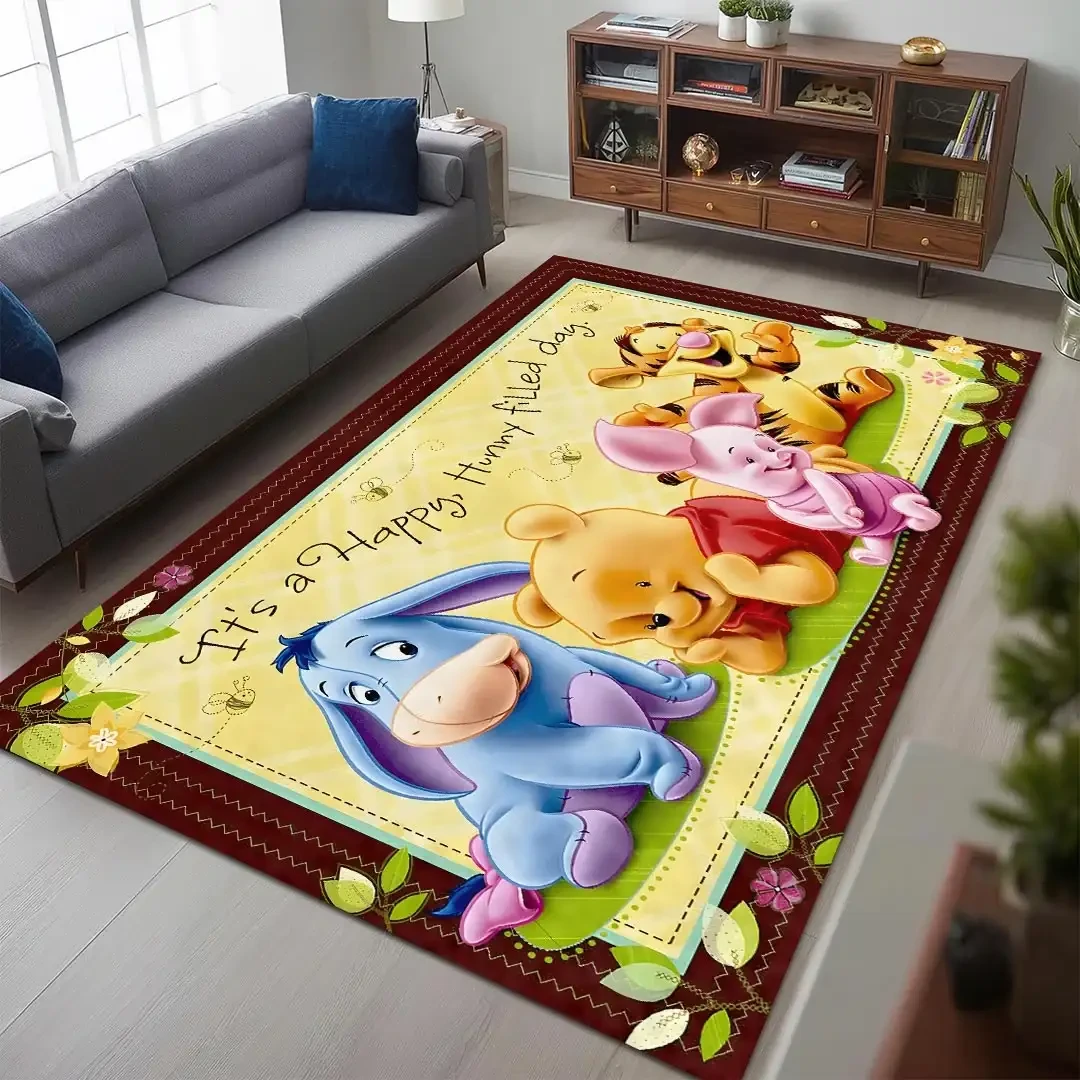 Winnie The Pooh And Friends Area Rug It's A Happy Hunny Filled Day Living Rug Home Decorations
