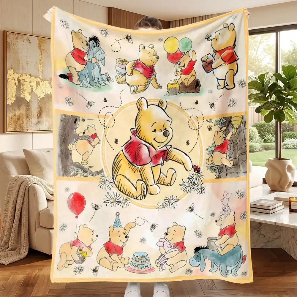 Winnie The Pooh And Friends Blanket Hundred Acre Wood Winnie The Pooh Merch Gift For Fan