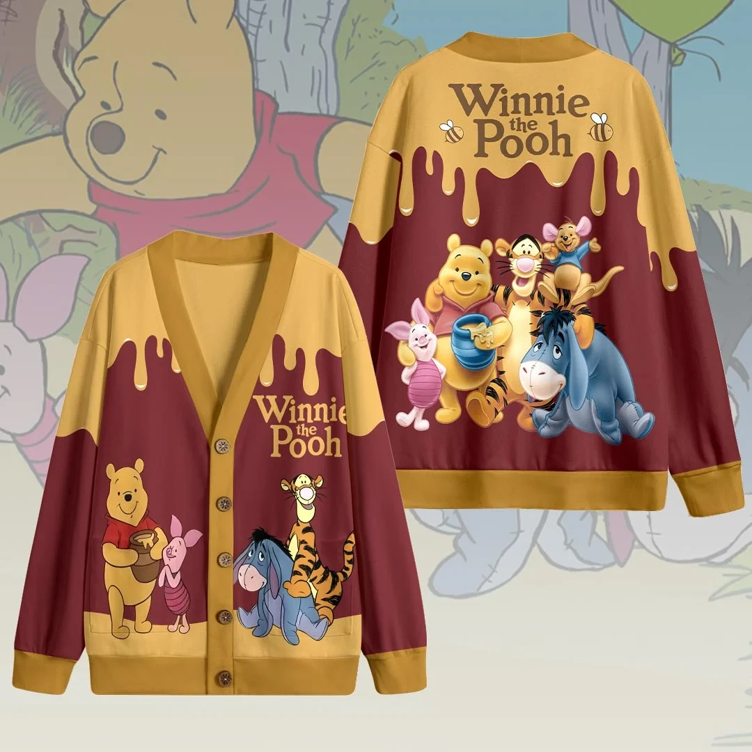 Winnie The Pooh And Friends Cardigan Cute Cartoon Characters Clothing Gift For Besties Winnie The Pooh And Friends Cardigan Cute Cartoon Characters Clothing Gift For Besties