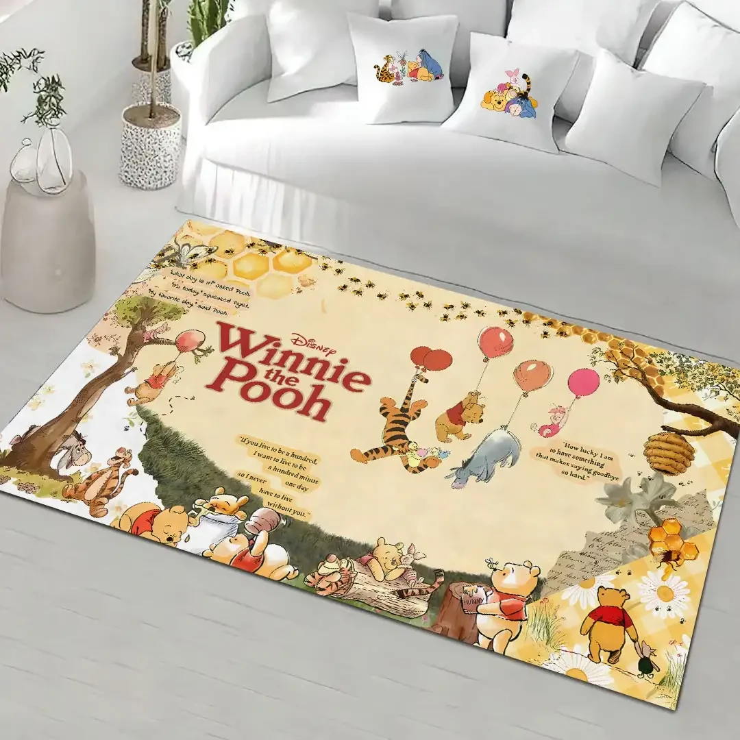 Winnie The Pooh And Friends Hundred Acre Wood Area Rug Living Room Decor Cartoon Lover Gifts Winnie The Pooh And Friends Hundred Acre Wood Area Rug Living Room Decor Cartoon Lover Gifts