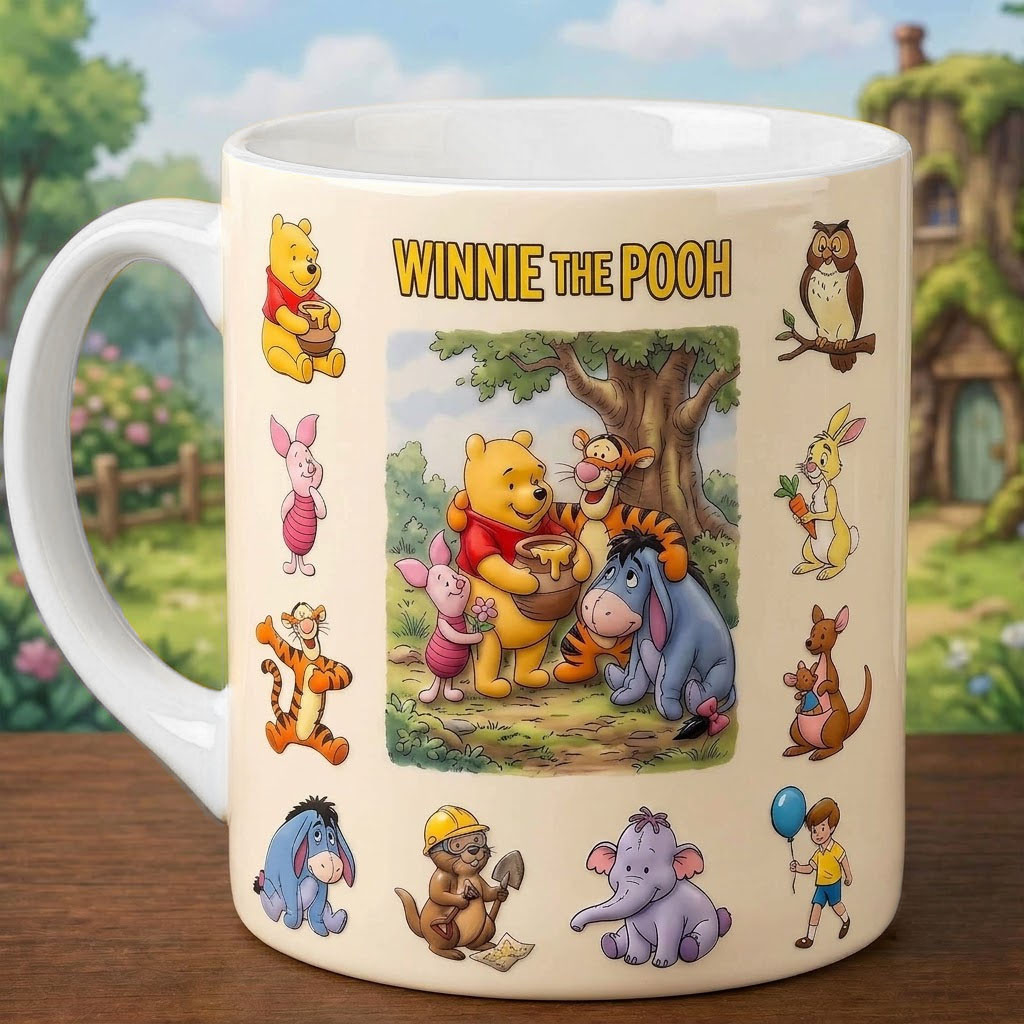 Winnie The Pooh And Friends Mug Winnie The Pooh Merch Cute Gift For Fans Winnie The Pooh And Friends Mug Winnie The Pooh Merch Cute Gift For Fans