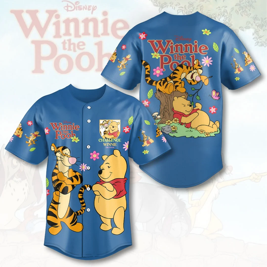Winnie The Pooh And Tigger Baseball Jersey Winnie The Pooh Merch Friendship Fan Gift