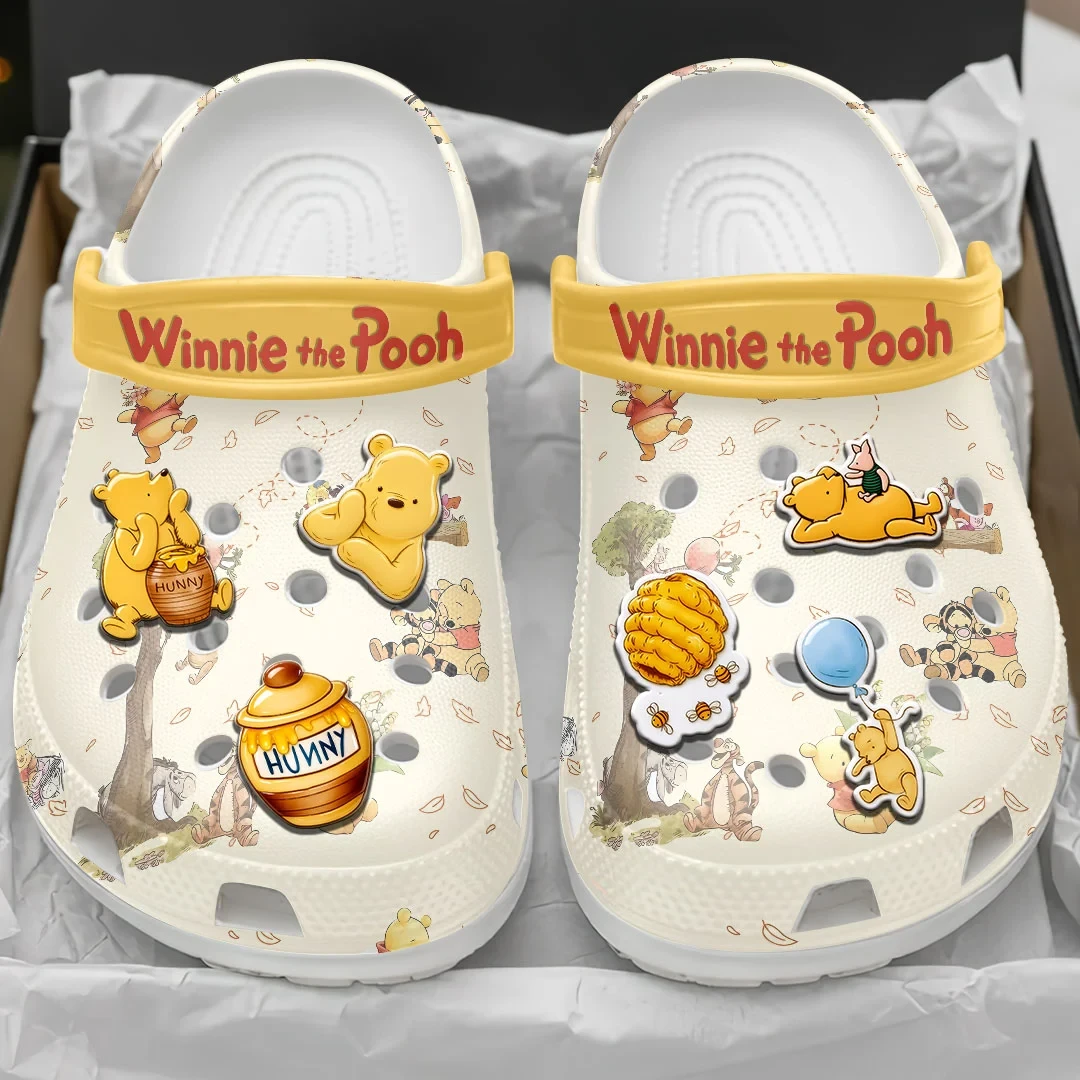 Winnie The Pooh Clogs Pooh Bear Honey Design Shoes Gifts For Winnie The Pooh Fans