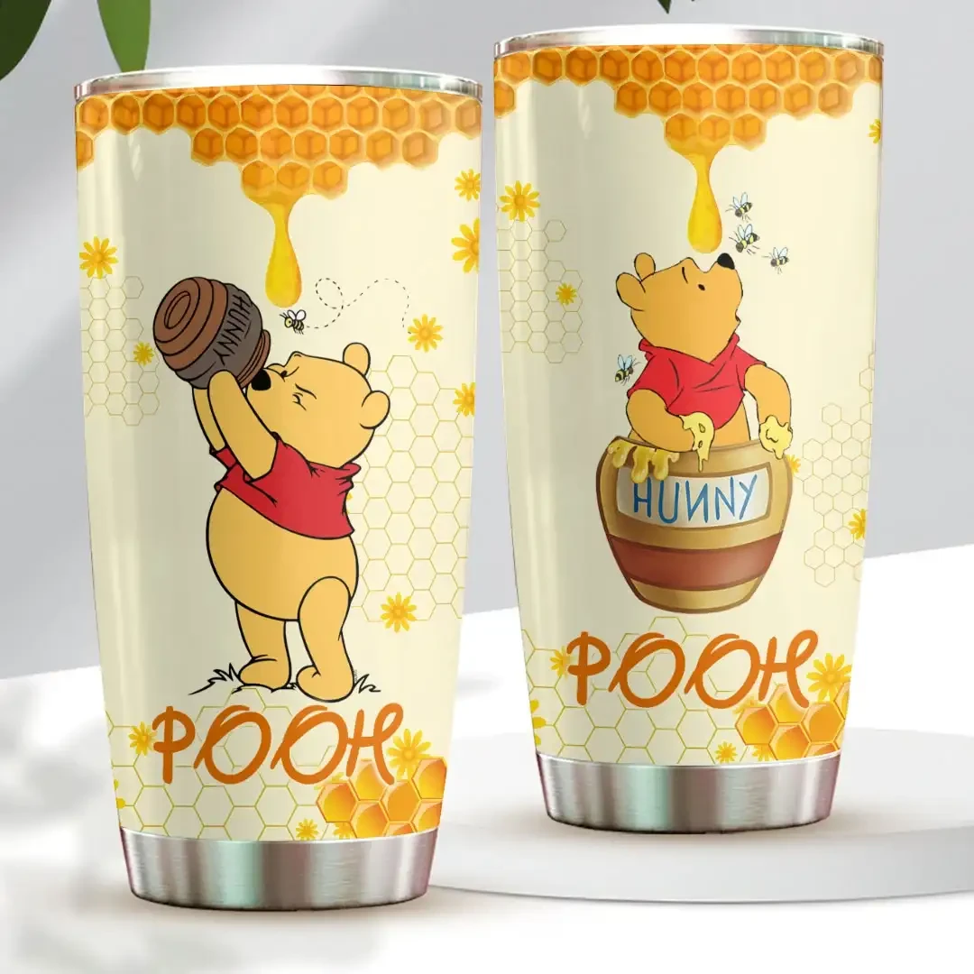 Winnie The Pooh Honeycomb Tumbler Cartoon Lover Travel Cup Gift For Friends