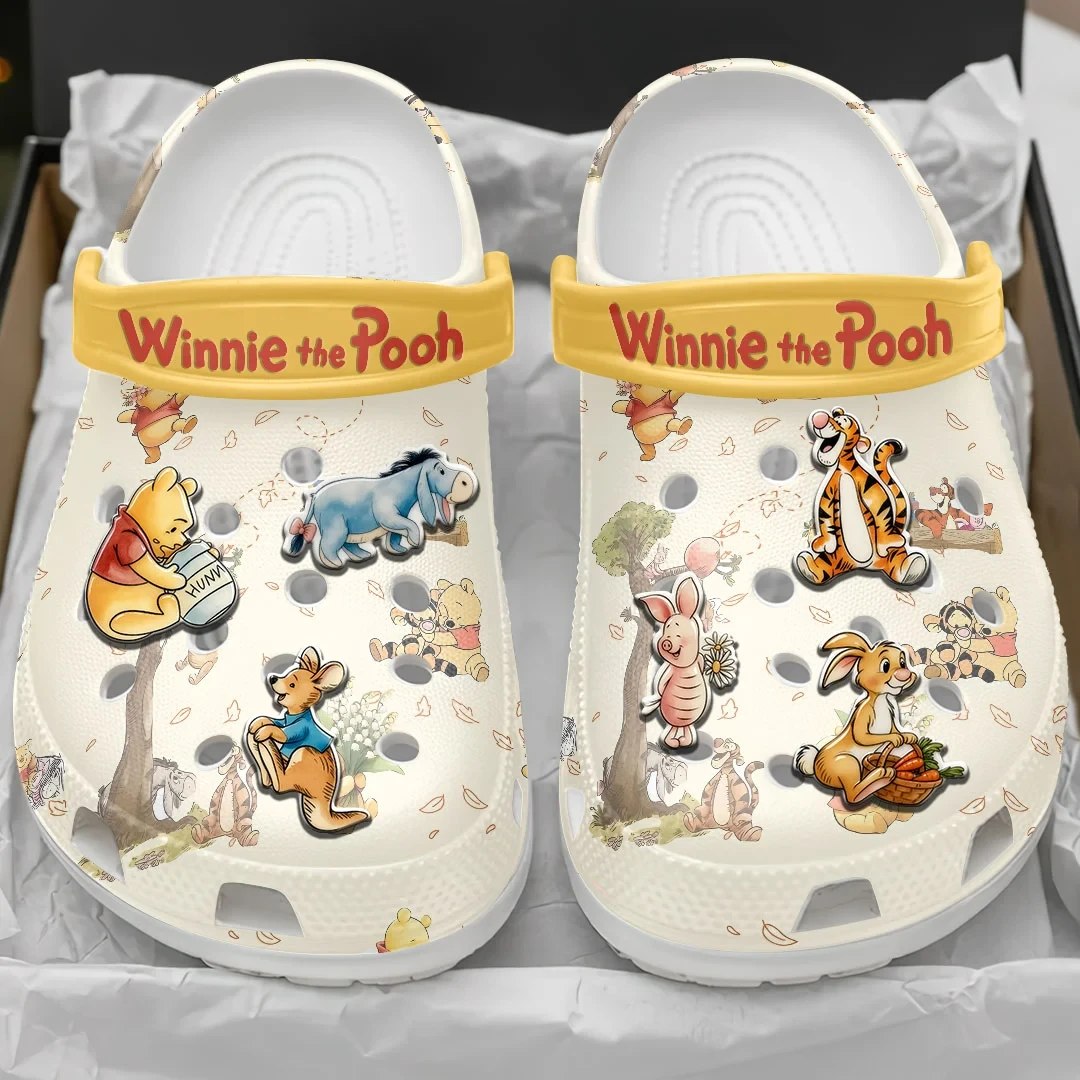 Winnie The Pooh Merch Pooh Bear Tigger Eeyore Piglet Cartoon Clogs Cute Gifts For Fans