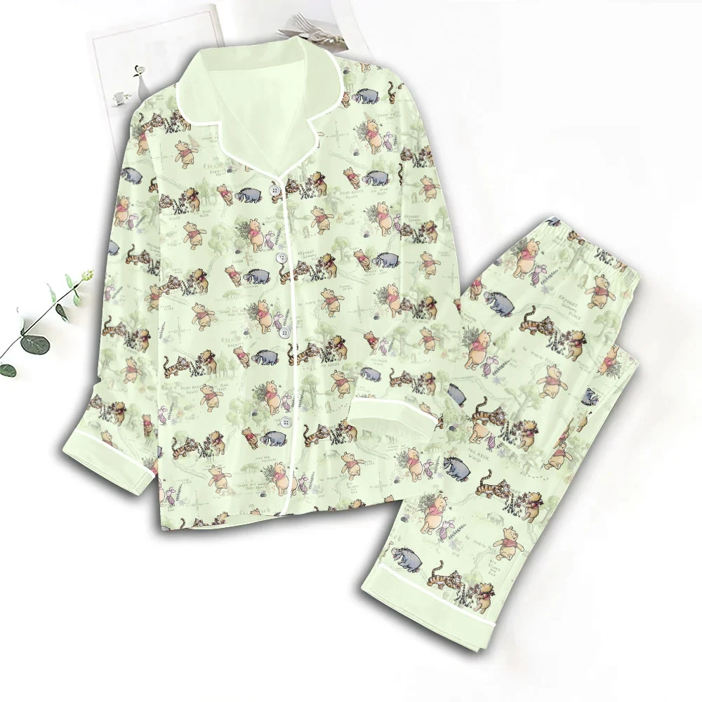 Winnie The Pooh Pajama Set Pooh Bear And Friends Sleepwear Gifts For Winnie The Pooh Fans