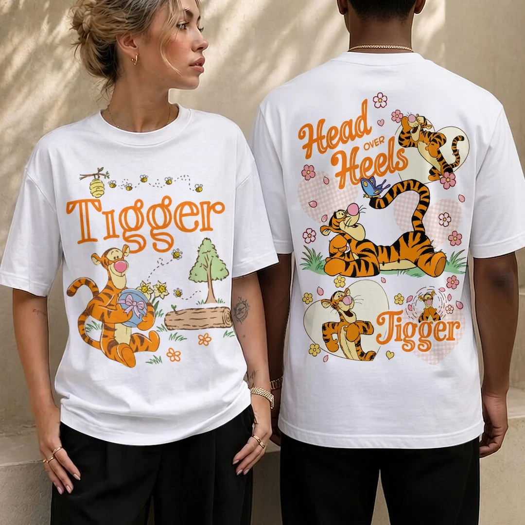 Winnie The Pooh X Tigger T-Shirt Head Over Heels Shirt Present For Cartoon Lovers