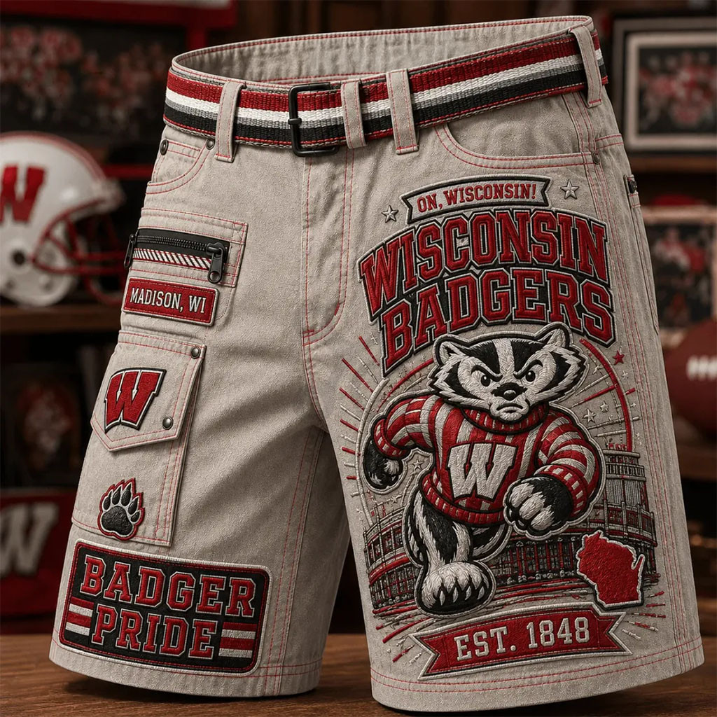 Wisconsin Badgers Est 1848 Shorts Badger Pride Merch Best Gift For Football Lovers Wisconsin Badgers Est 1848 Shorts Badger Pride Merch Best Gift For Football Lovers