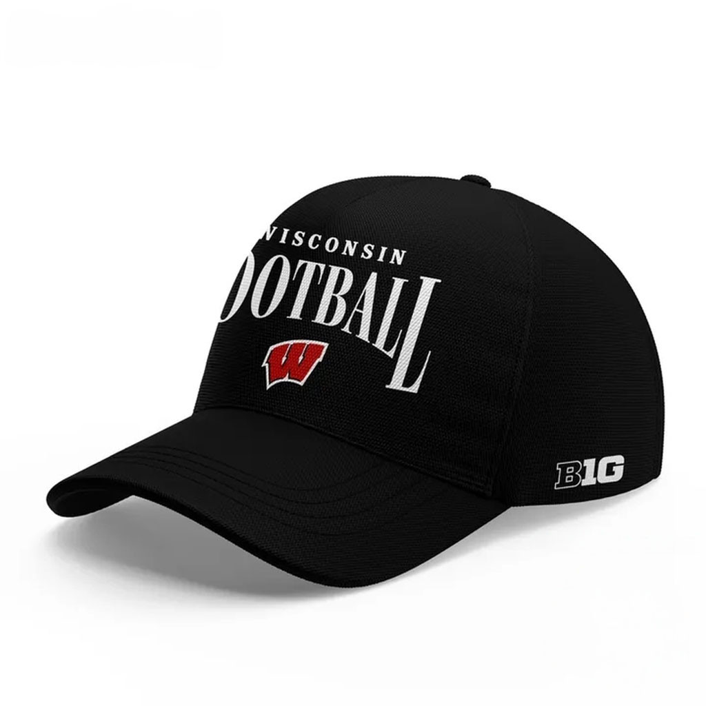 Wisconsin Badgers Football Head Coach Luke Fickell Jump Around 2026 Hat Badgers Merch Black Wisconsin Badgers Football Head Coach Luke Fickell Jump Around 2026 Hat Badgers Merch Black