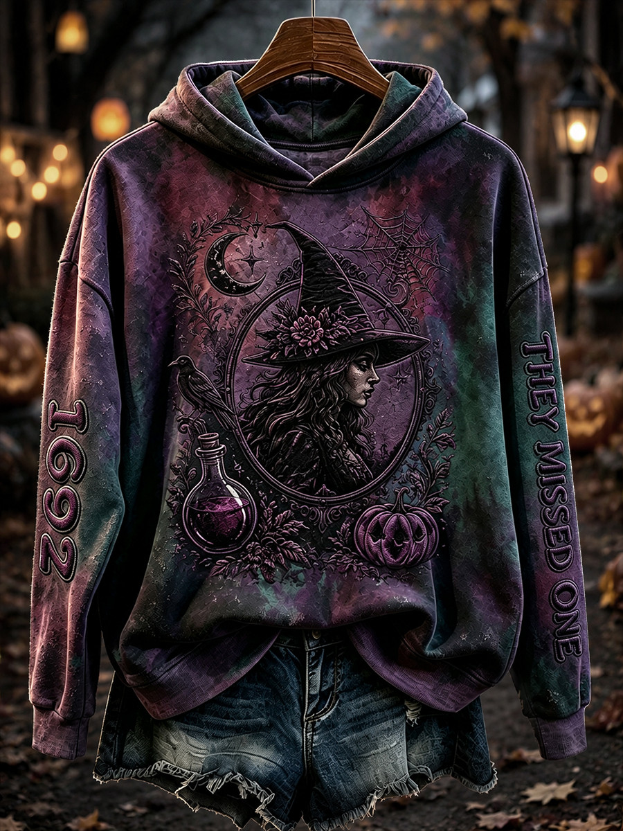 Witch 1692 They Missed One Vintage Hoodie Halloween Apparel Spooky Season Gifts Ideas