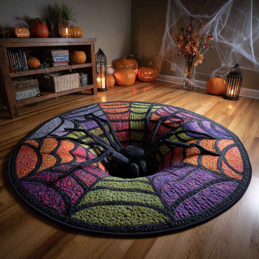 Witch Web Abyss Quilted Round Mat Rug Round Halloween Goodie Ideas