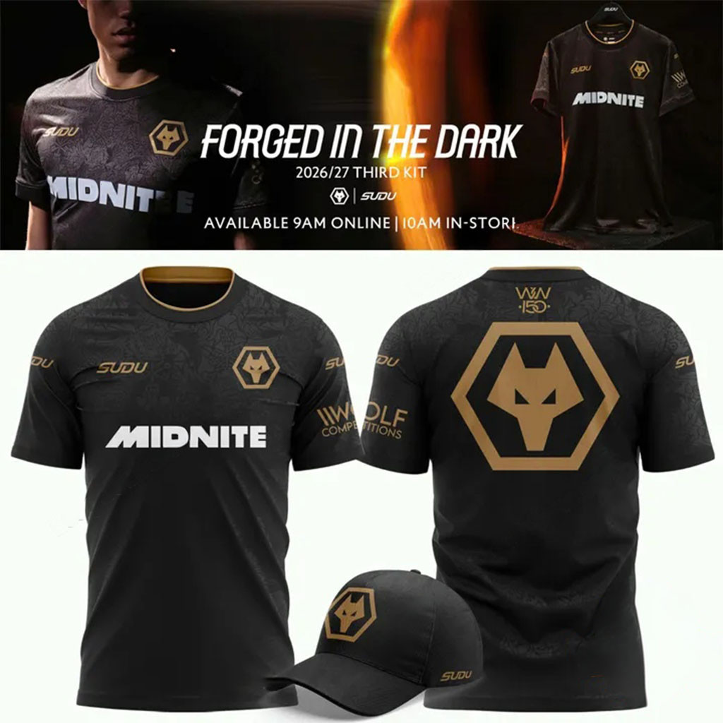 Wolverhampton Wanderers 2026 27 Third Kit Forged In The Dark Football Jersey Wanderers Merch Wolverhampton Wanderers 2026 27 Third Kit Forged In The Dark Football Jersey Wanderers Merch