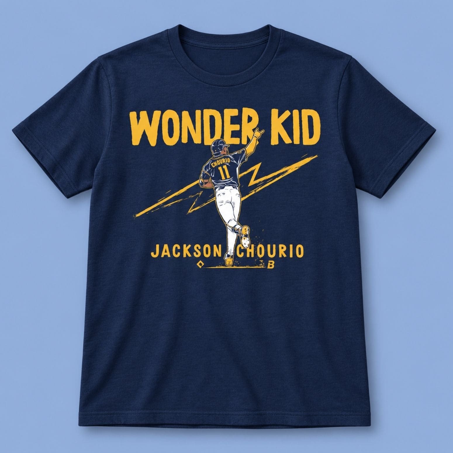 Wonder Kid Jackson Chourio Shirt No 11 Milwaukee Brewers Merch Gift For Baseball Fans