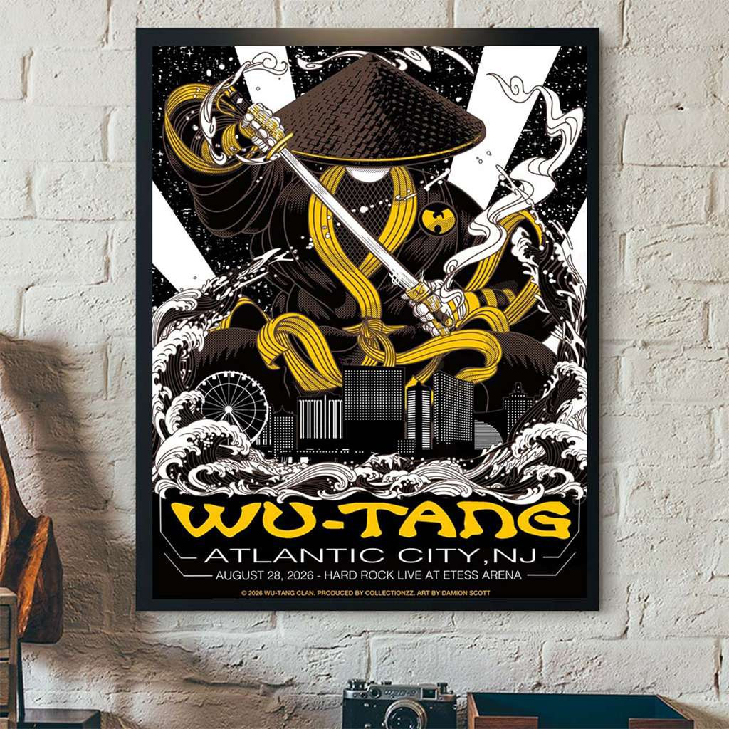 Wu-Tang Clan Atlantic City NJ 2026 Concert Poster Wu-Tang Clan Merch Wall Art And Decor