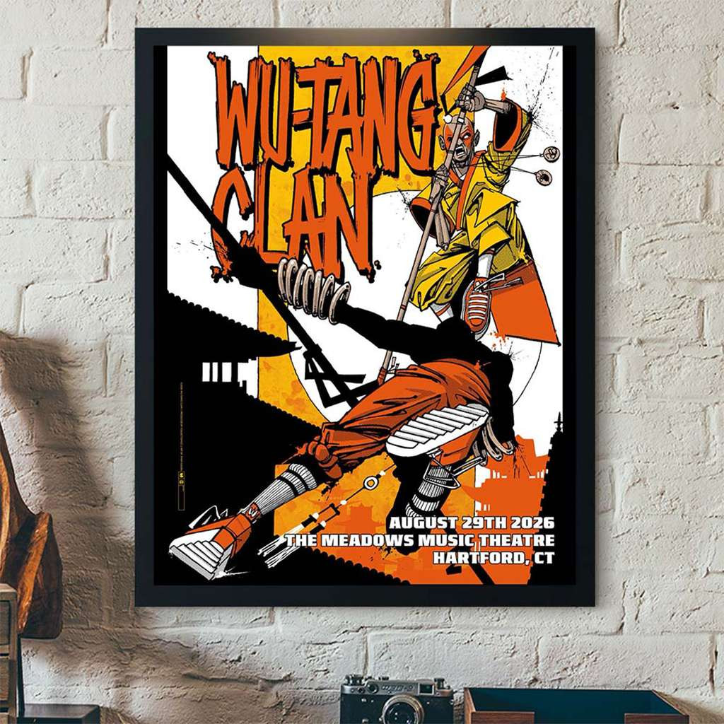 Wu-Tang Clan Hartford CT 2026 Concert Poster Wu-Tang Clan Merch Art On Wall